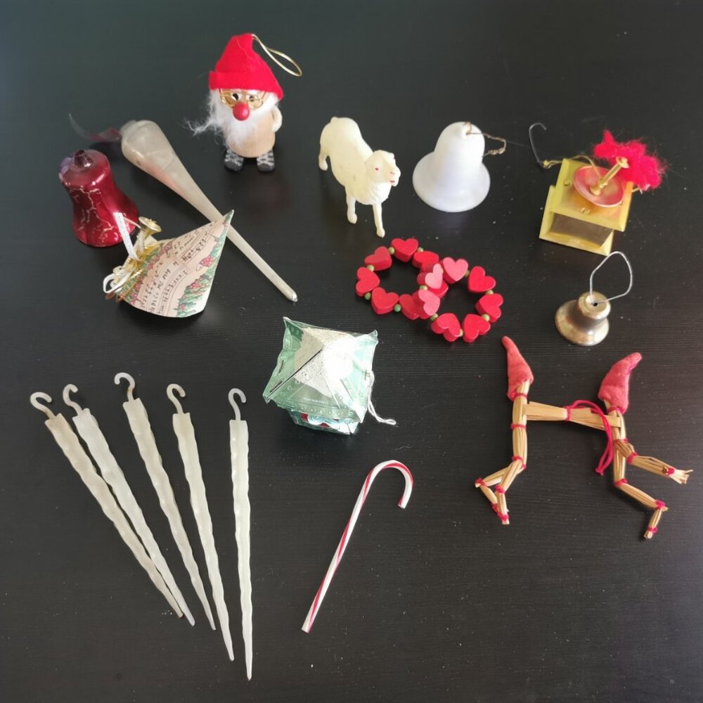 Lot of 18 Vintage Christmas Ornaments